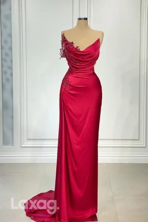 22035 - Sexy V neck Ruched Mermaid Long Formal Prom Dress