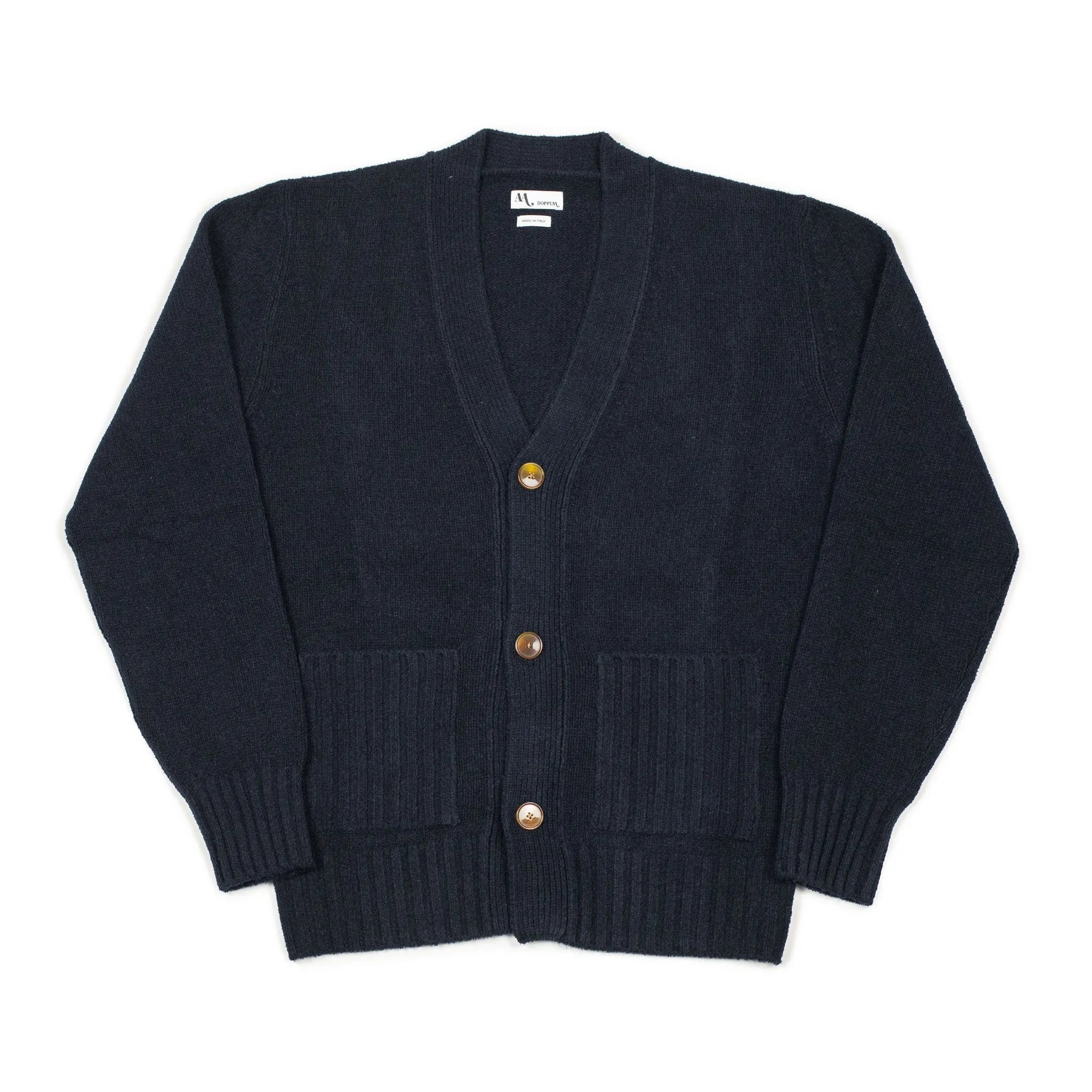 Aaliano cardigan in navy crepe cotton mix