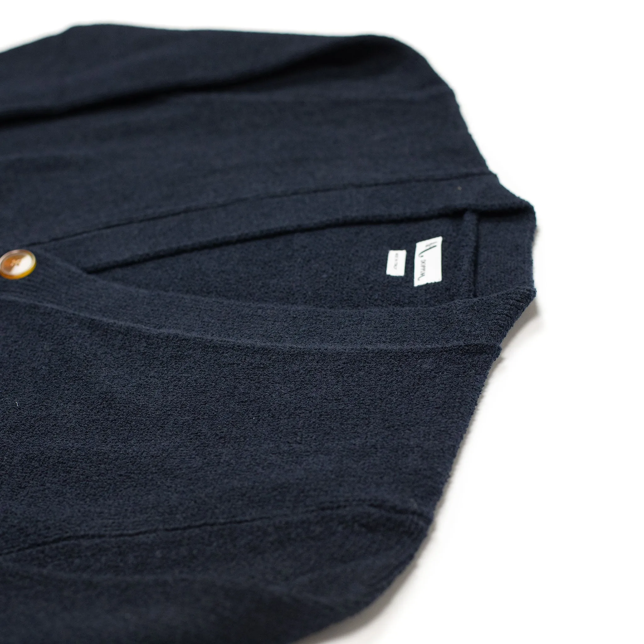 Aaliano cardigan in navy crepe cotton mix