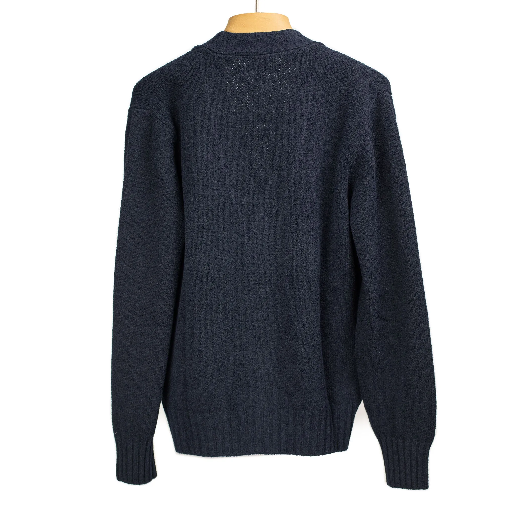 Aaliano cardigan in navy crepe cotton mix