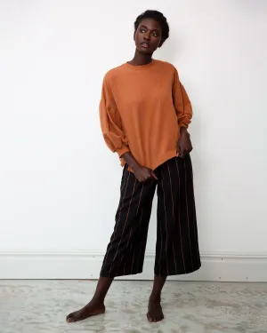 Adrienne-Sue Tencel Trousers In Black & Tan