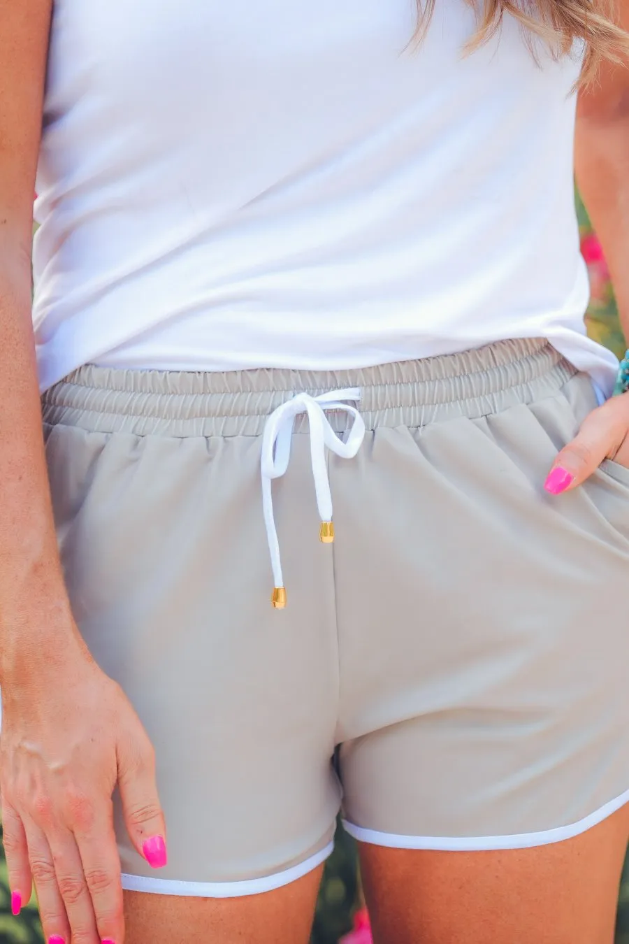 All Natural Solid Drawstring Everyday Shorts