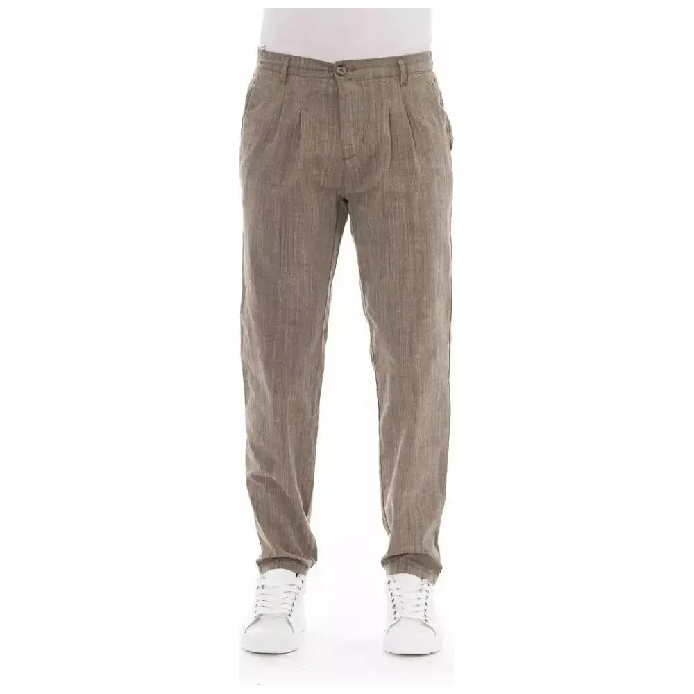 Baldinini Trend Beige Cotton Men Chino Pant