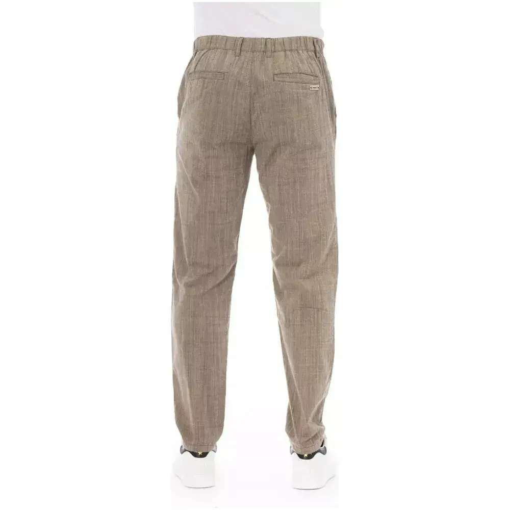 Baldinini Trend Beige Cotton Men Chino Pant