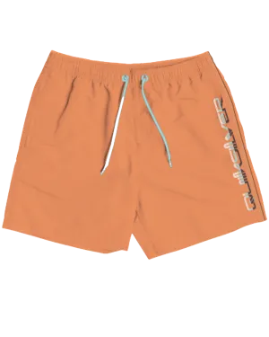 Behind Waves Volley Shorts in Tangerine