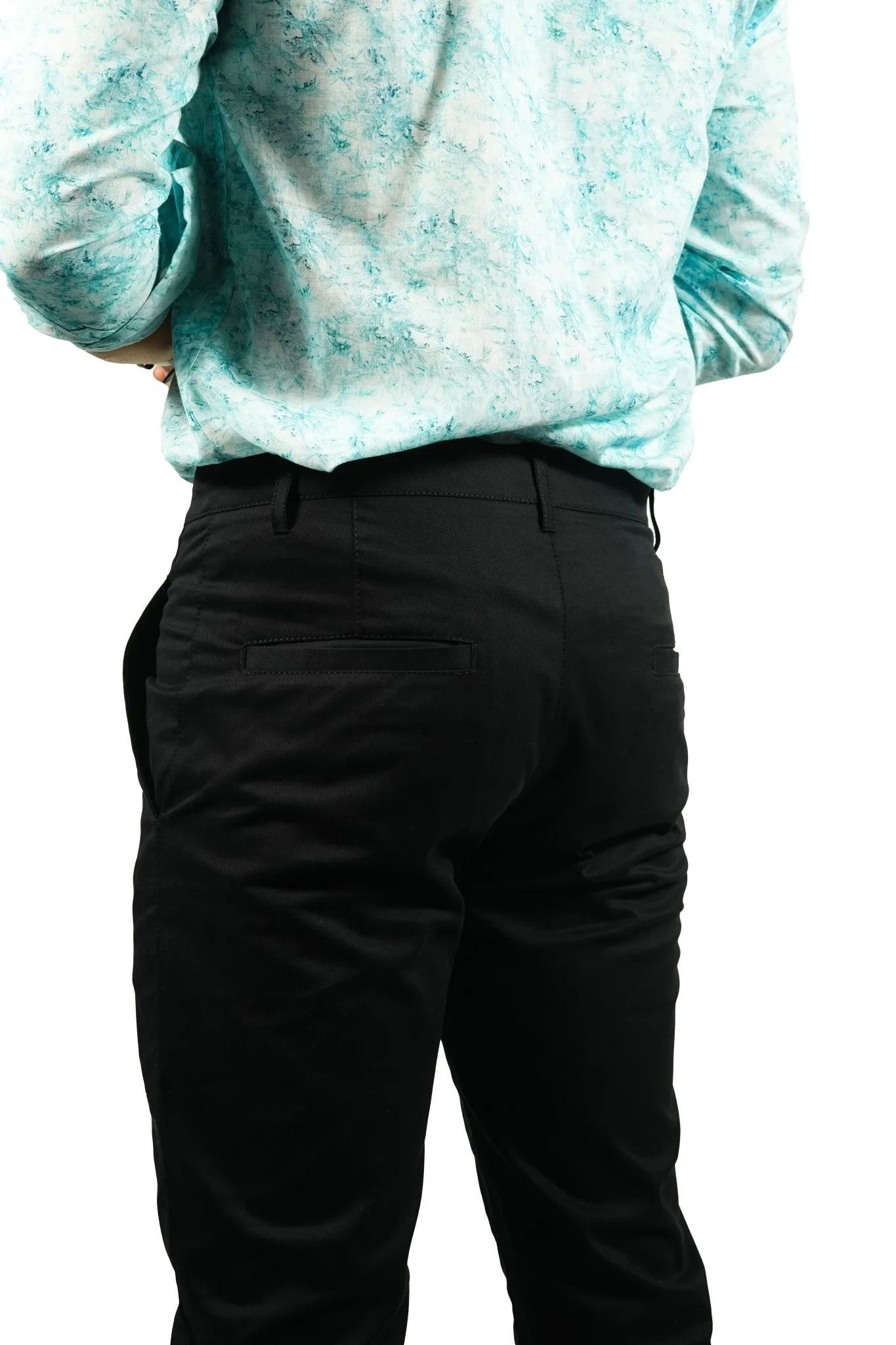 Black Color Cotton Trouser Pants for Men