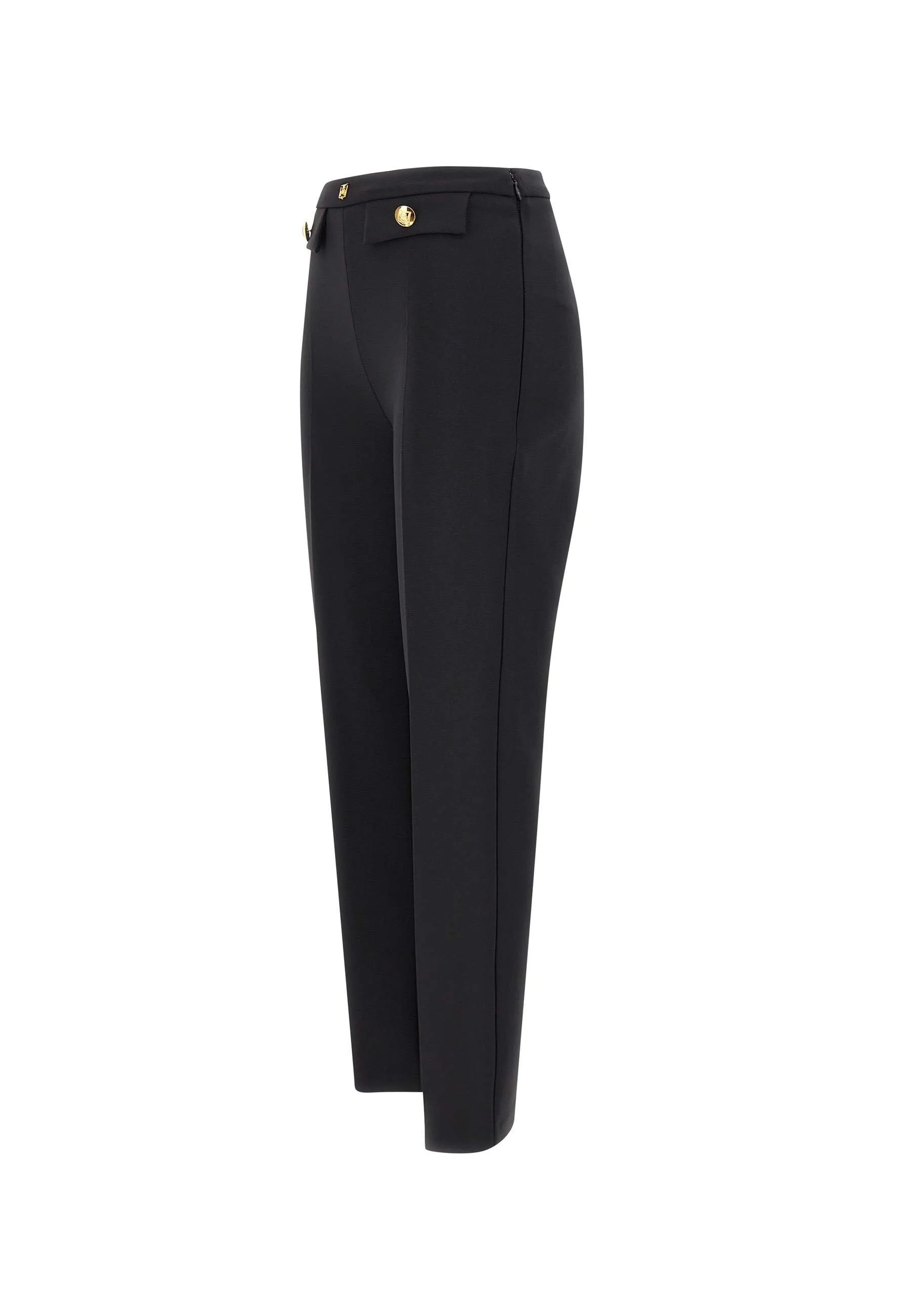 Black Daily Stretch Crepe Trousers