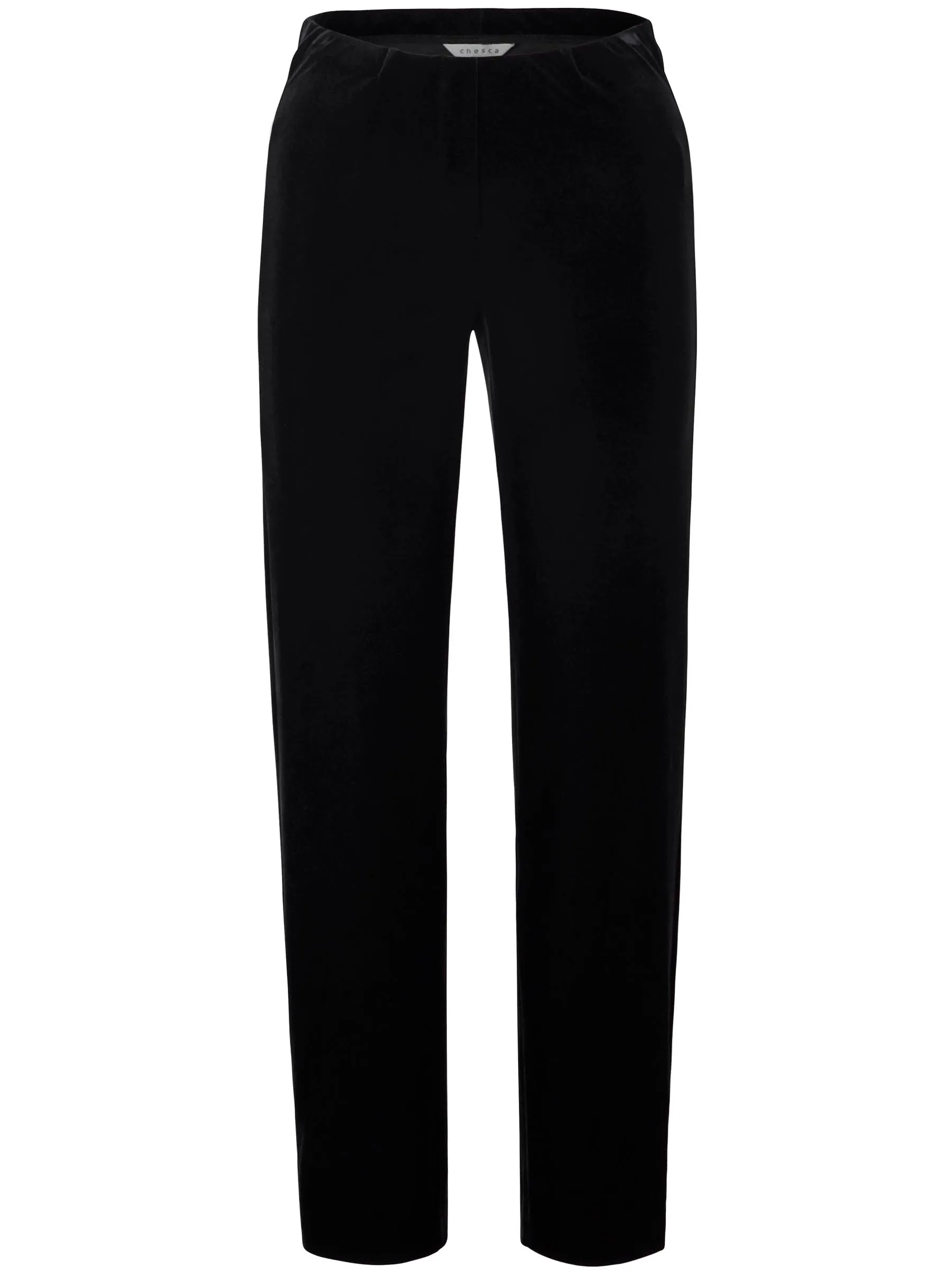 Black Stretch Velvet Trousers