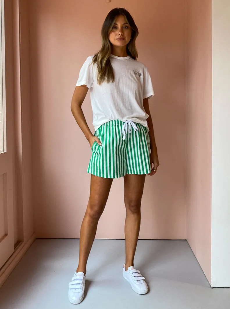 Blanca Kate Shorts in Green Stripes