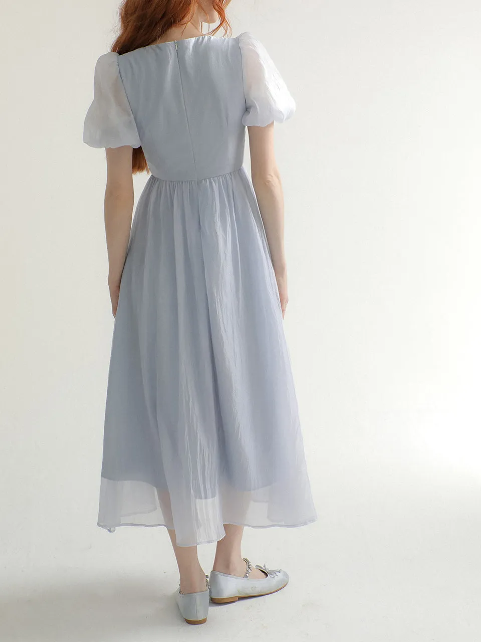 Bluemoon puff long dress