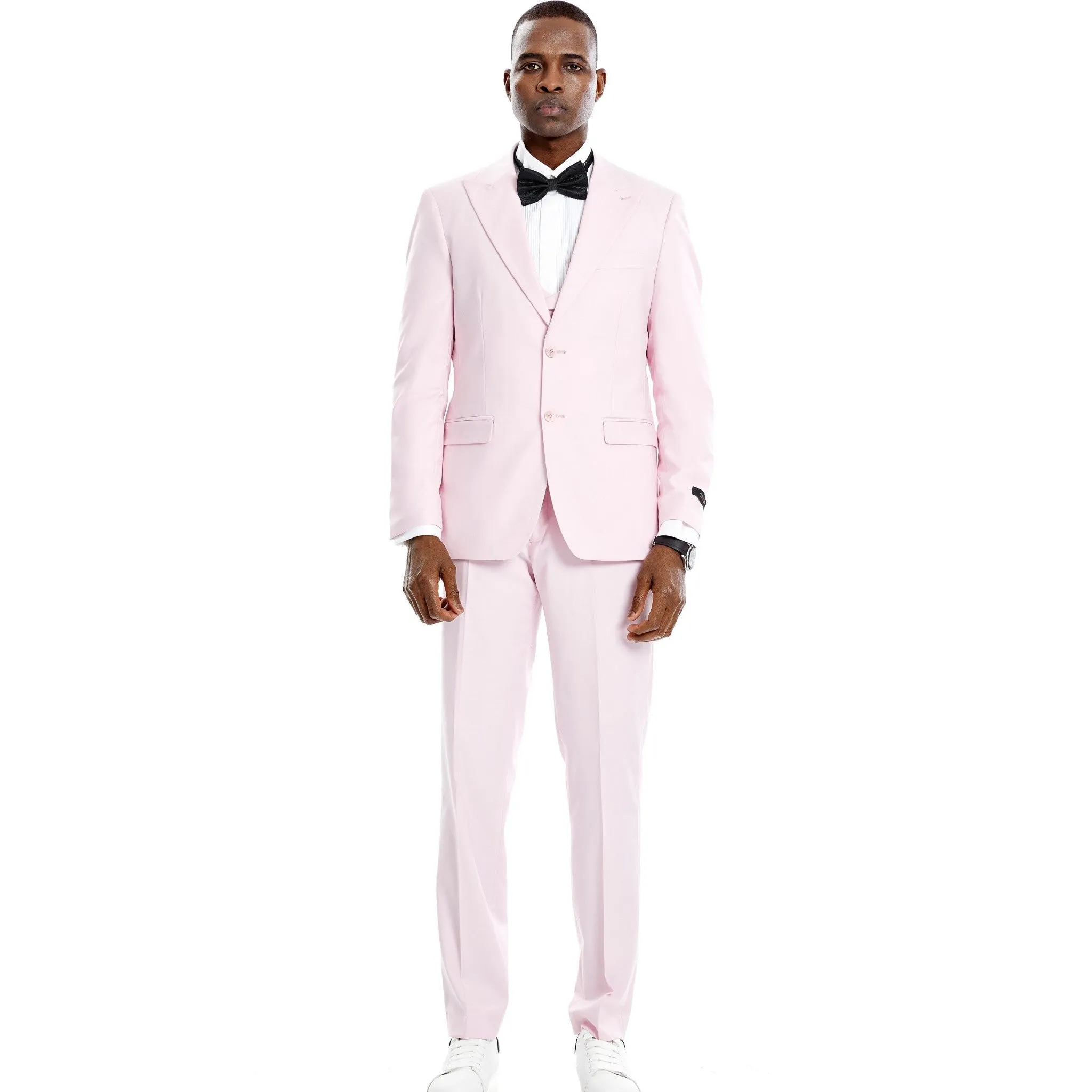 Blush Pink Men's Full Suit - A Touch of Prom Elegance