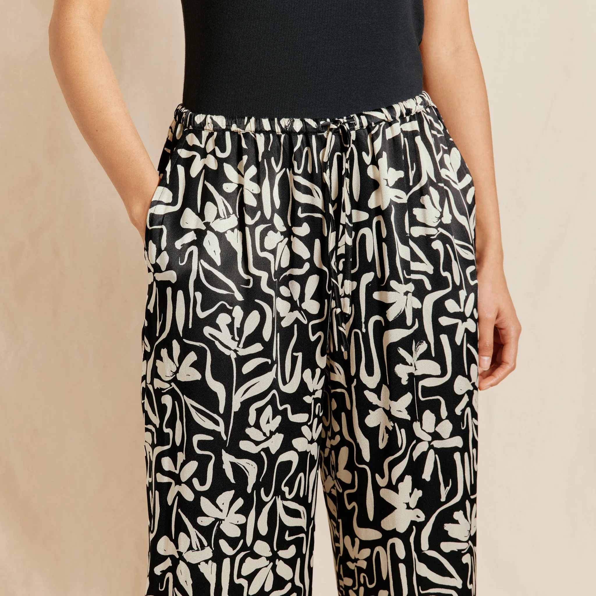 Brushstroke Satin Trouser