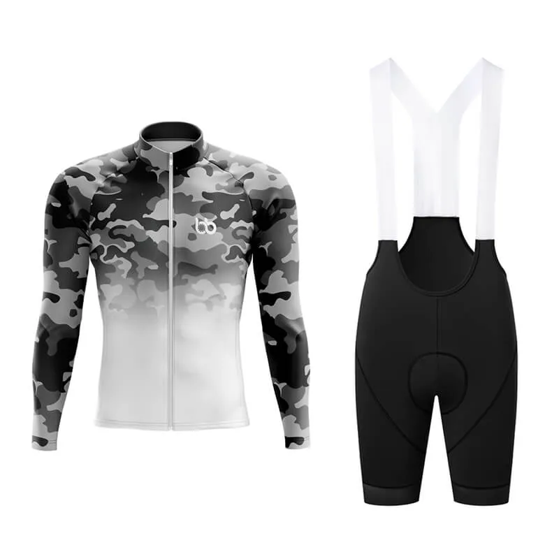 Camouflage Neck Aero Cycling Kit (V3) (Grey-White)