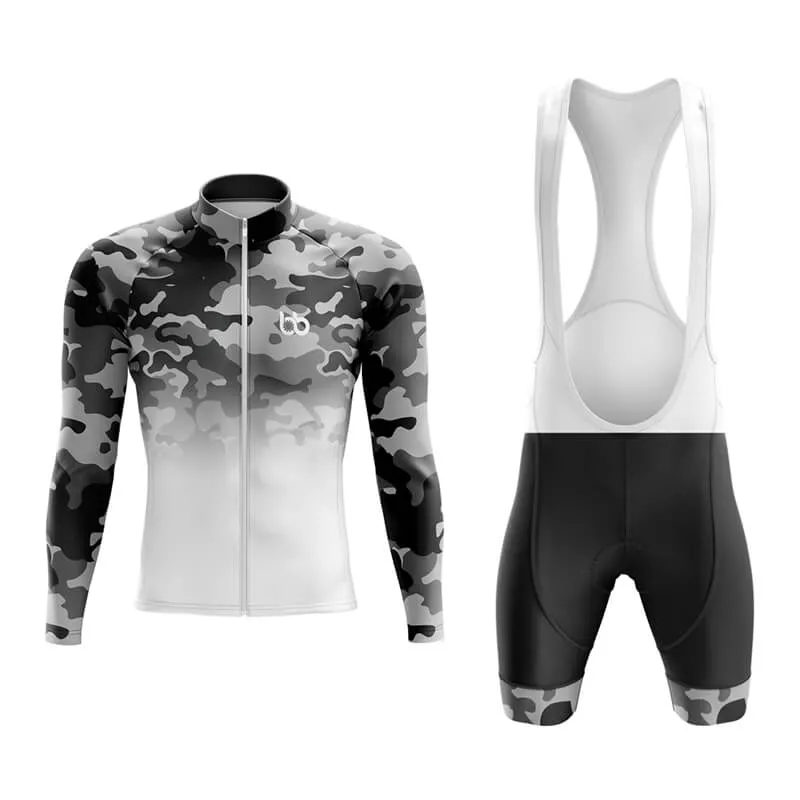 Camouflage Neck Aero Cycling Kit (V3) (Grey-White)