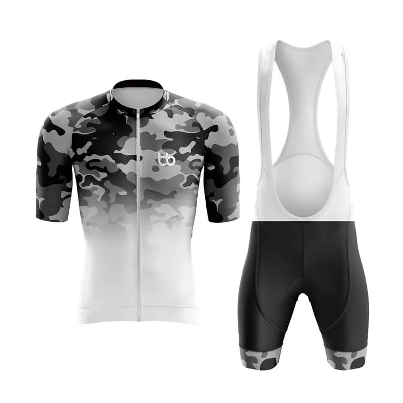 Camouflage Neck Aero Cycling Kit (V3) (Grey-White)