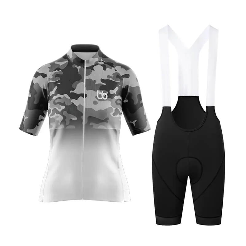 Camouflage Neck Aero Cycling Kit (V3) (Grey-White)