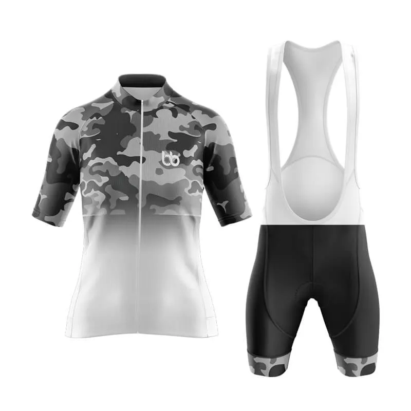 Camouflage Neck Aero Cycling Kit (V3) (Grey-White)