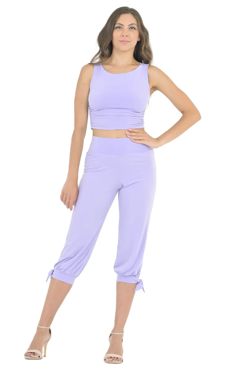 Capri Pants With Adjustable Cuffs