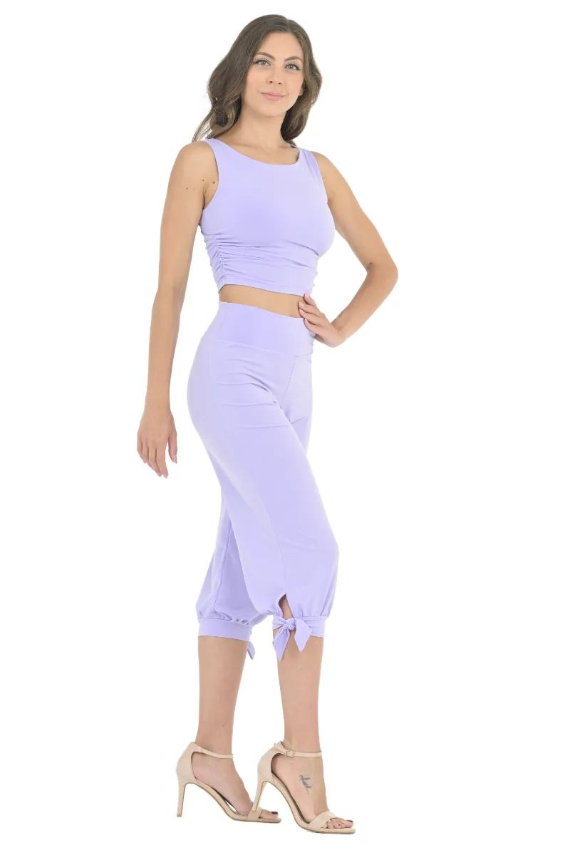 Capri Pants With Adjustable Cuffs