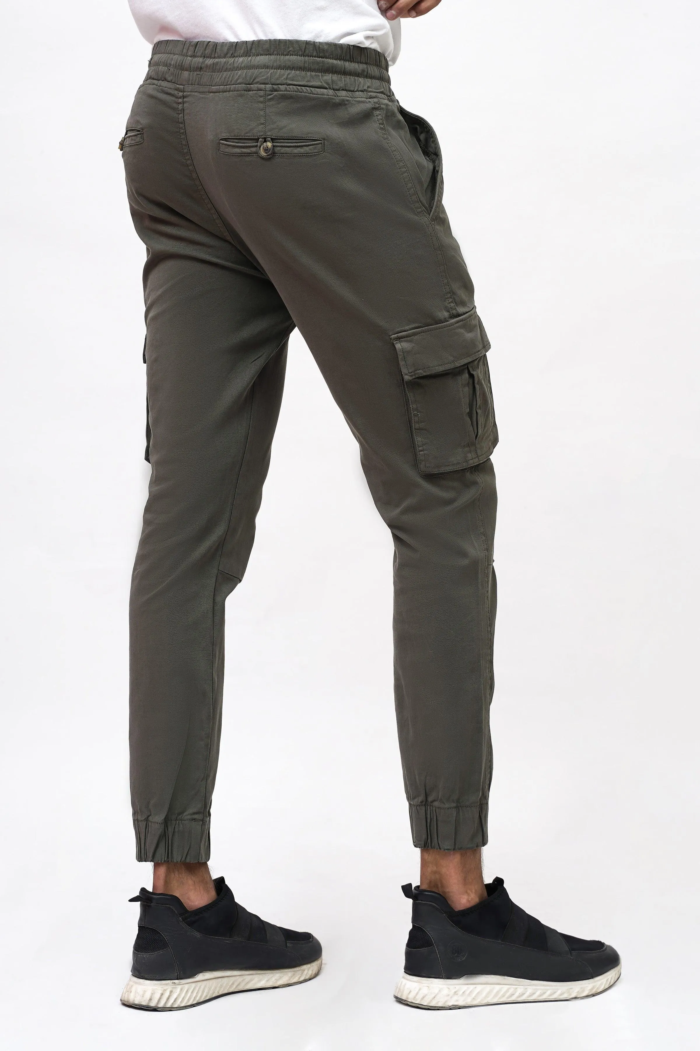 CARGO SLIM FIT DARK OLIVE TROUSER