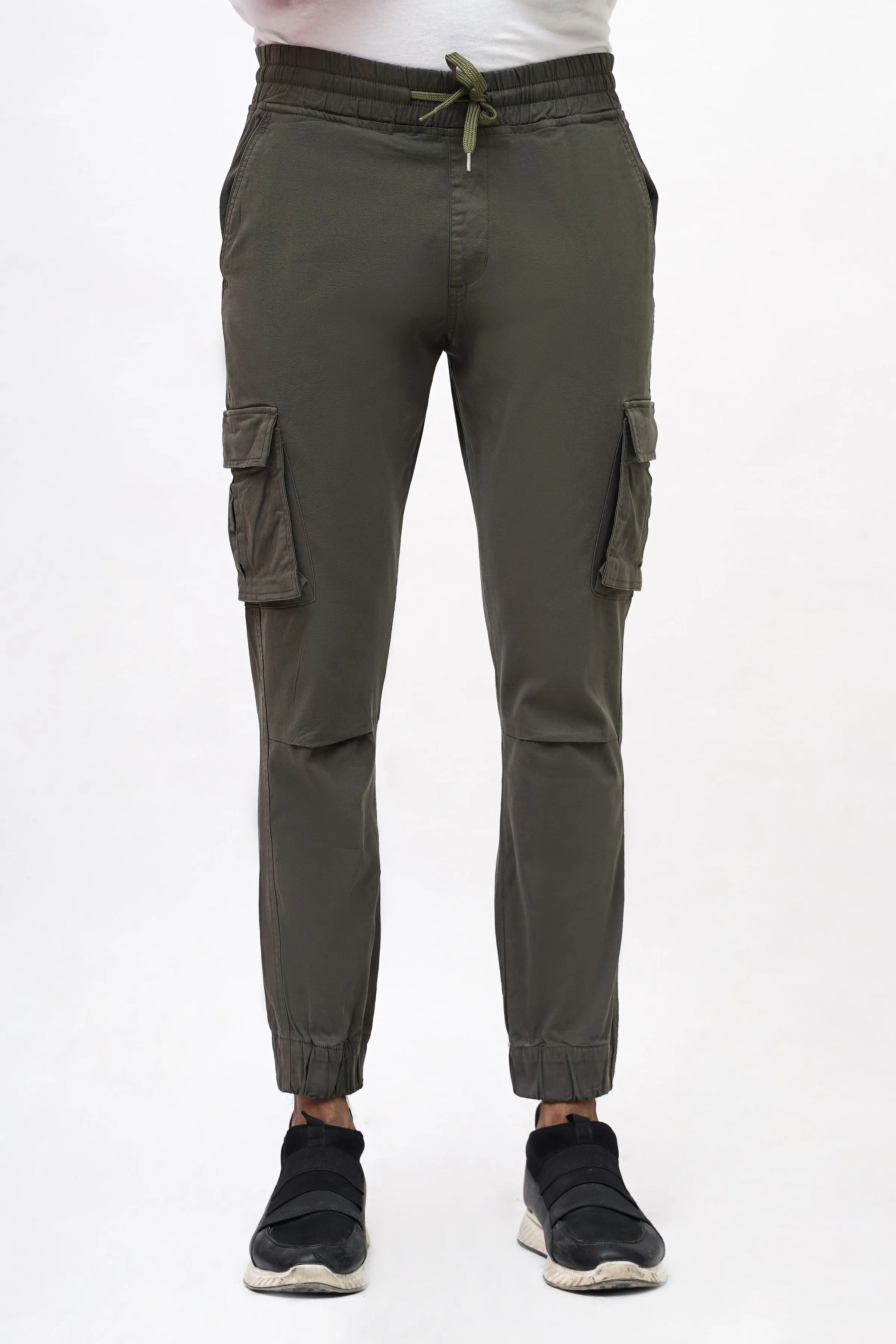 CARGO SLIM FIT DARK OLIVE TROUSER