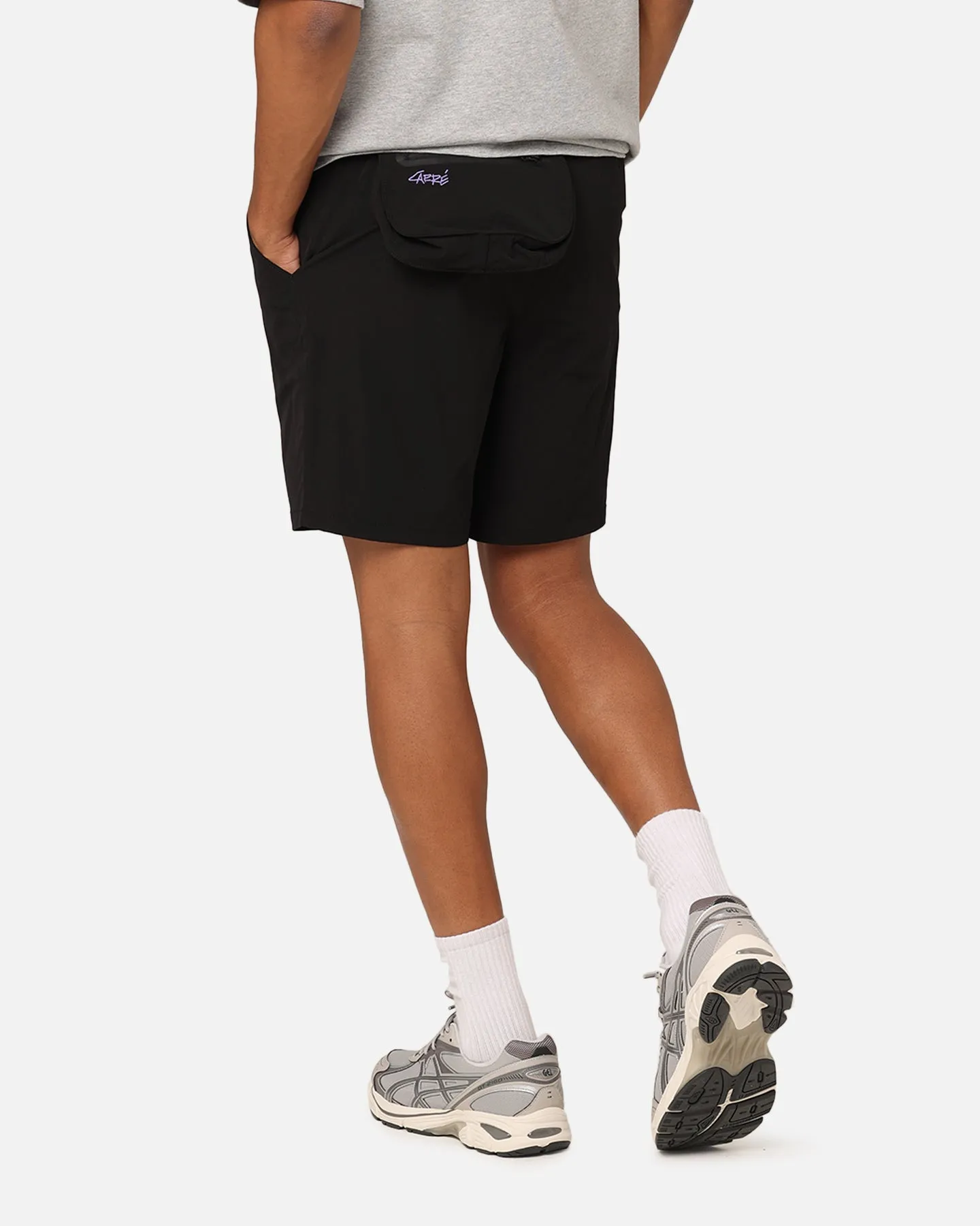 Carre Pace Nylon Shorts Black