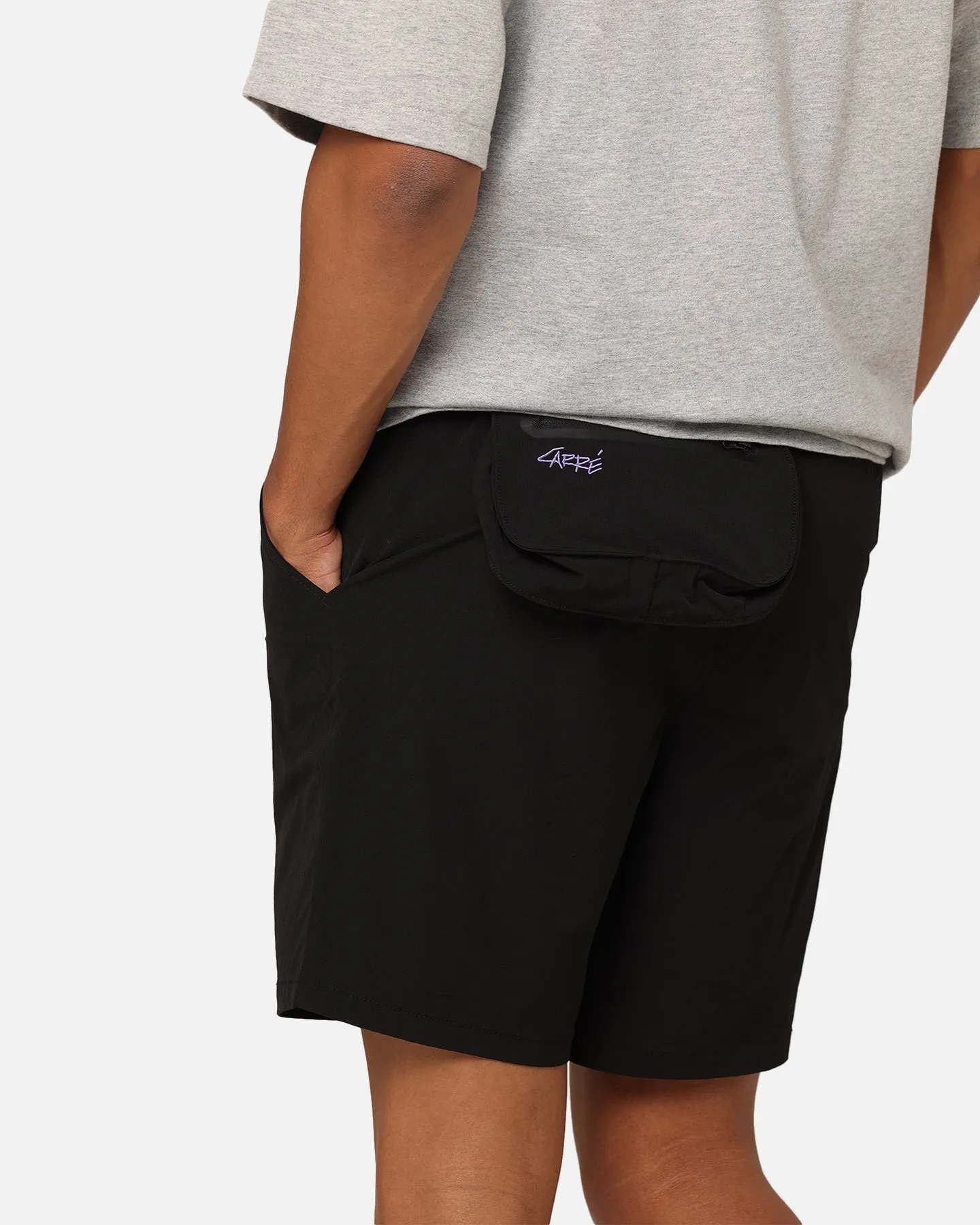 Carre Pace Nylon Shorts Black