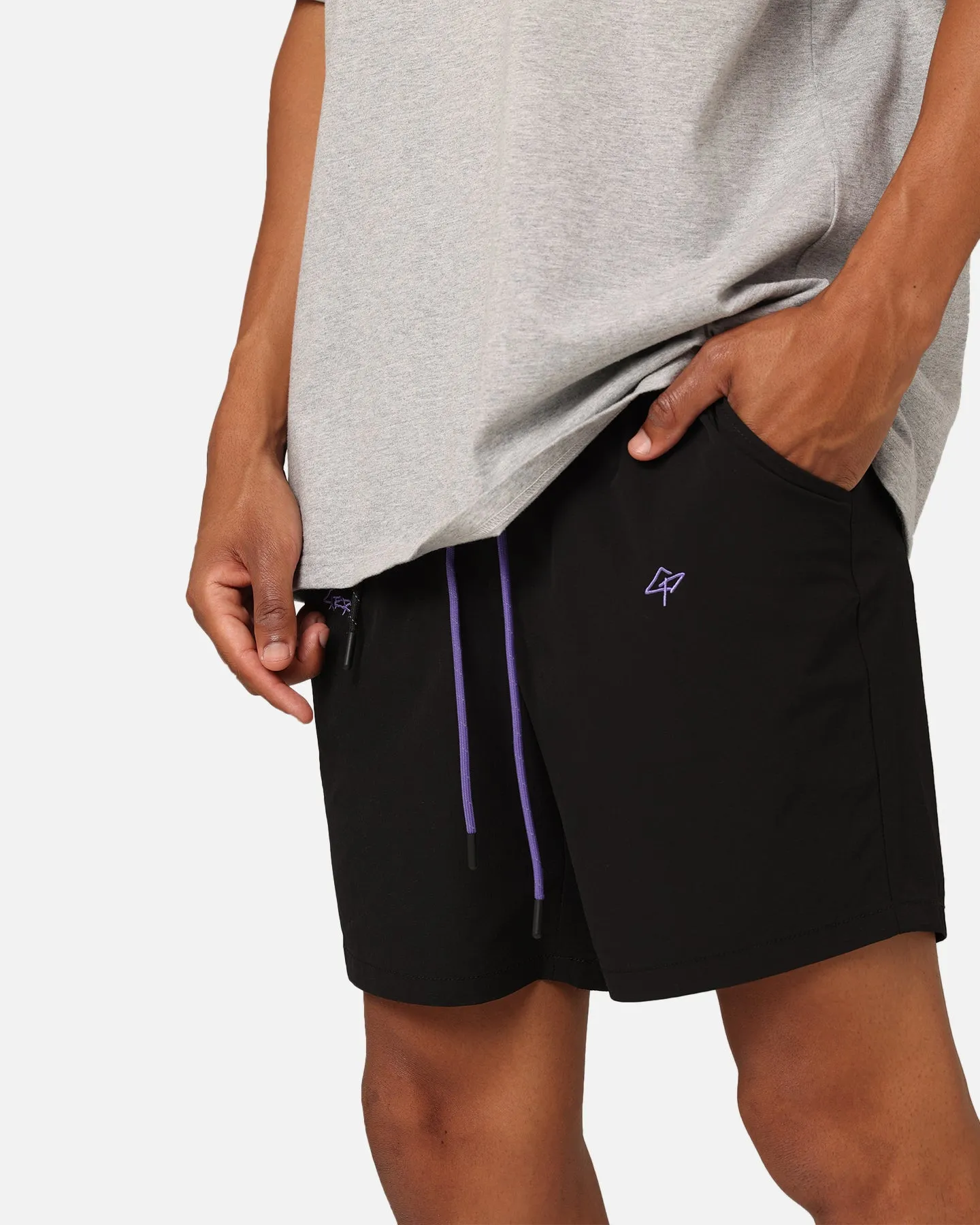 Carre Pace Nylon Shorts Black