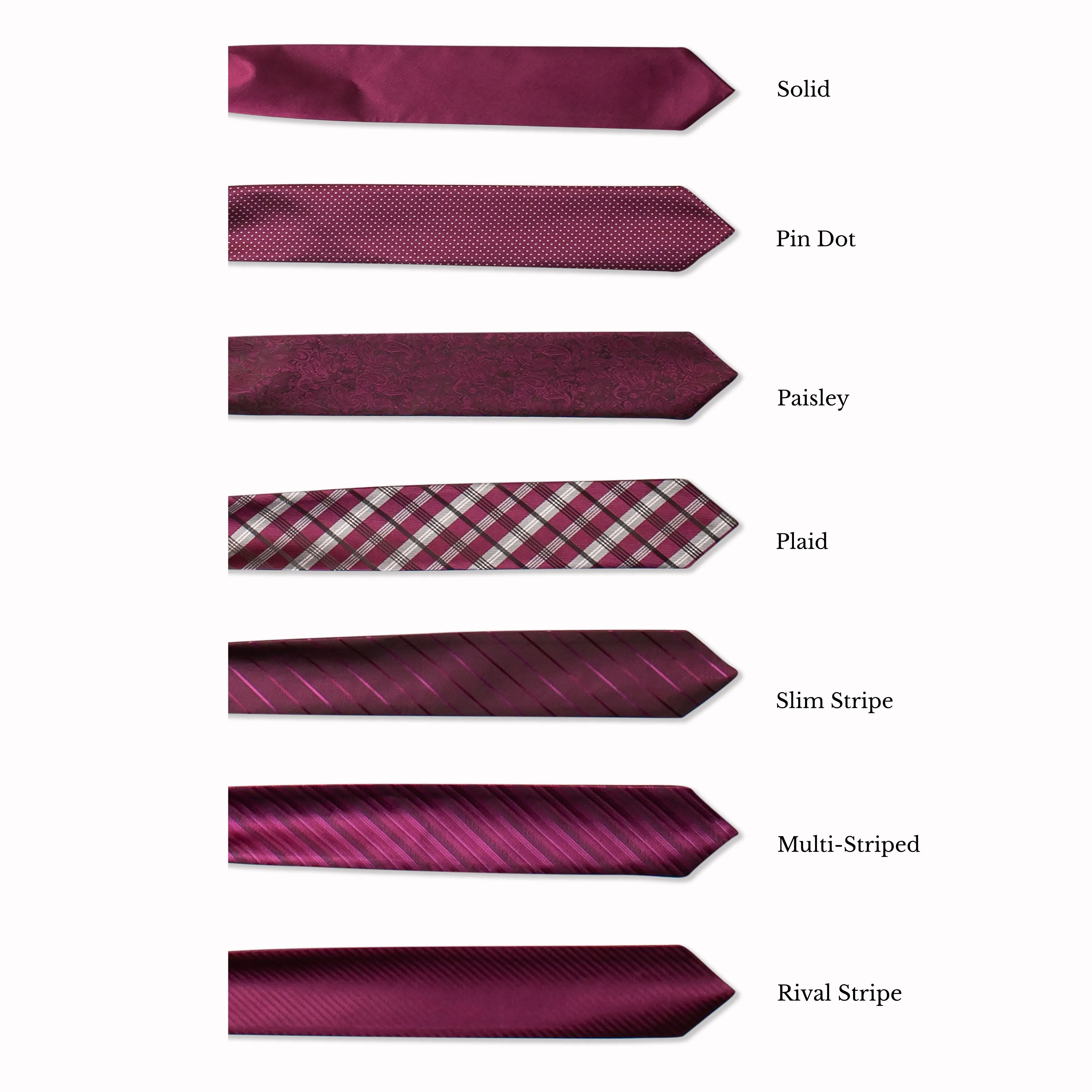 Classic Long Tie - Plum