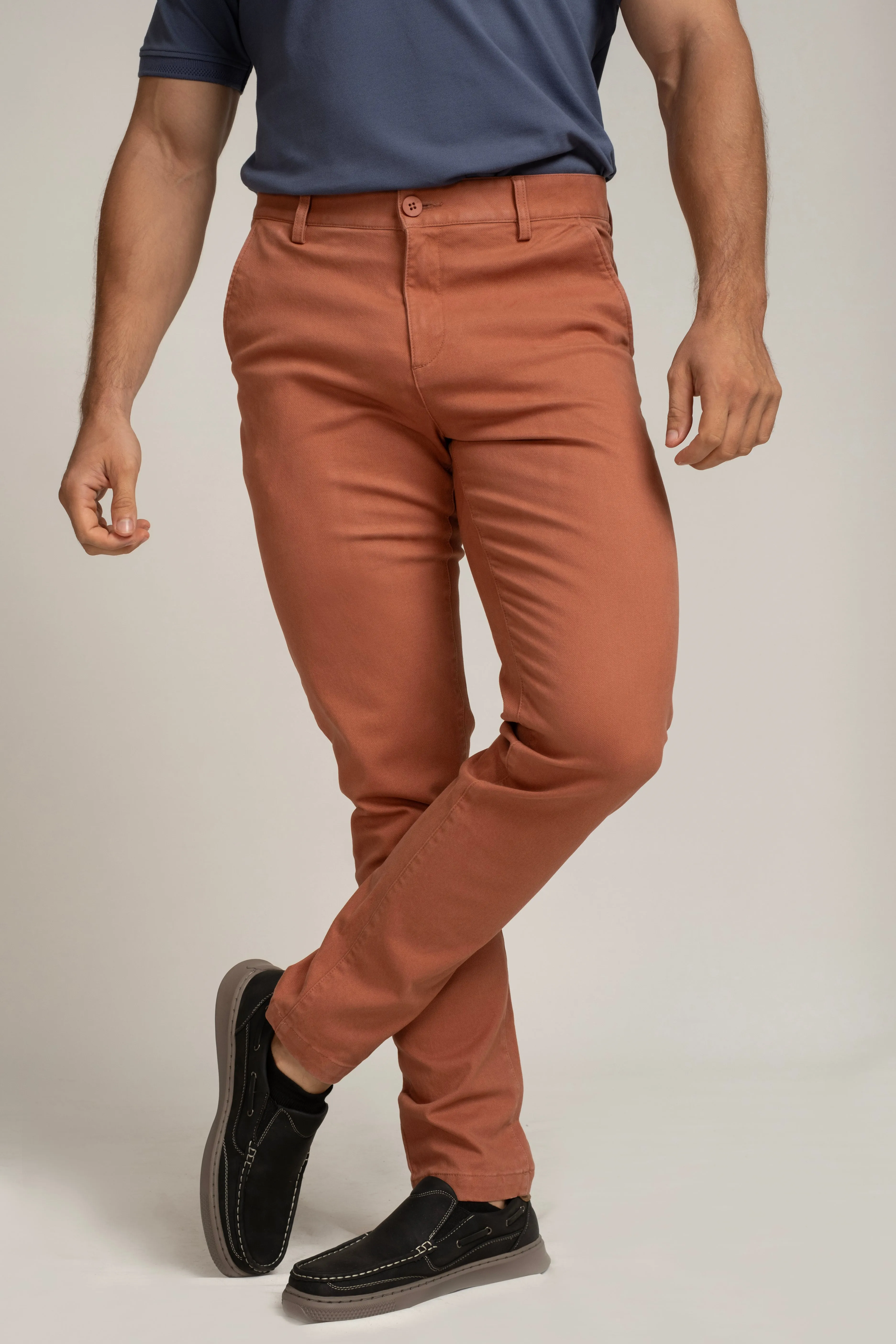 Crocodile Slim Fit Trouser Brown Cork