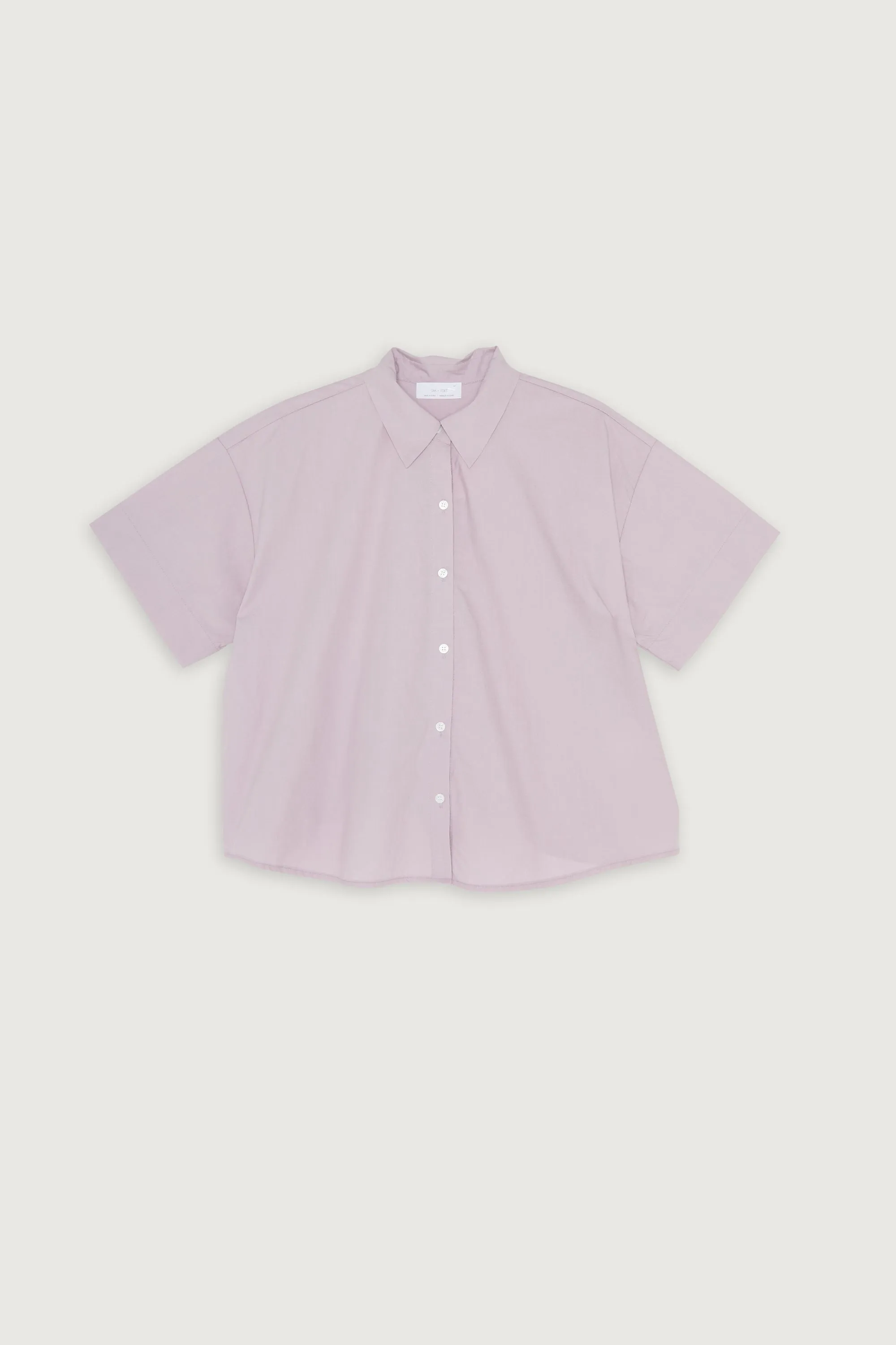 CROPPED SHORT SLEEVE BUTTON UP