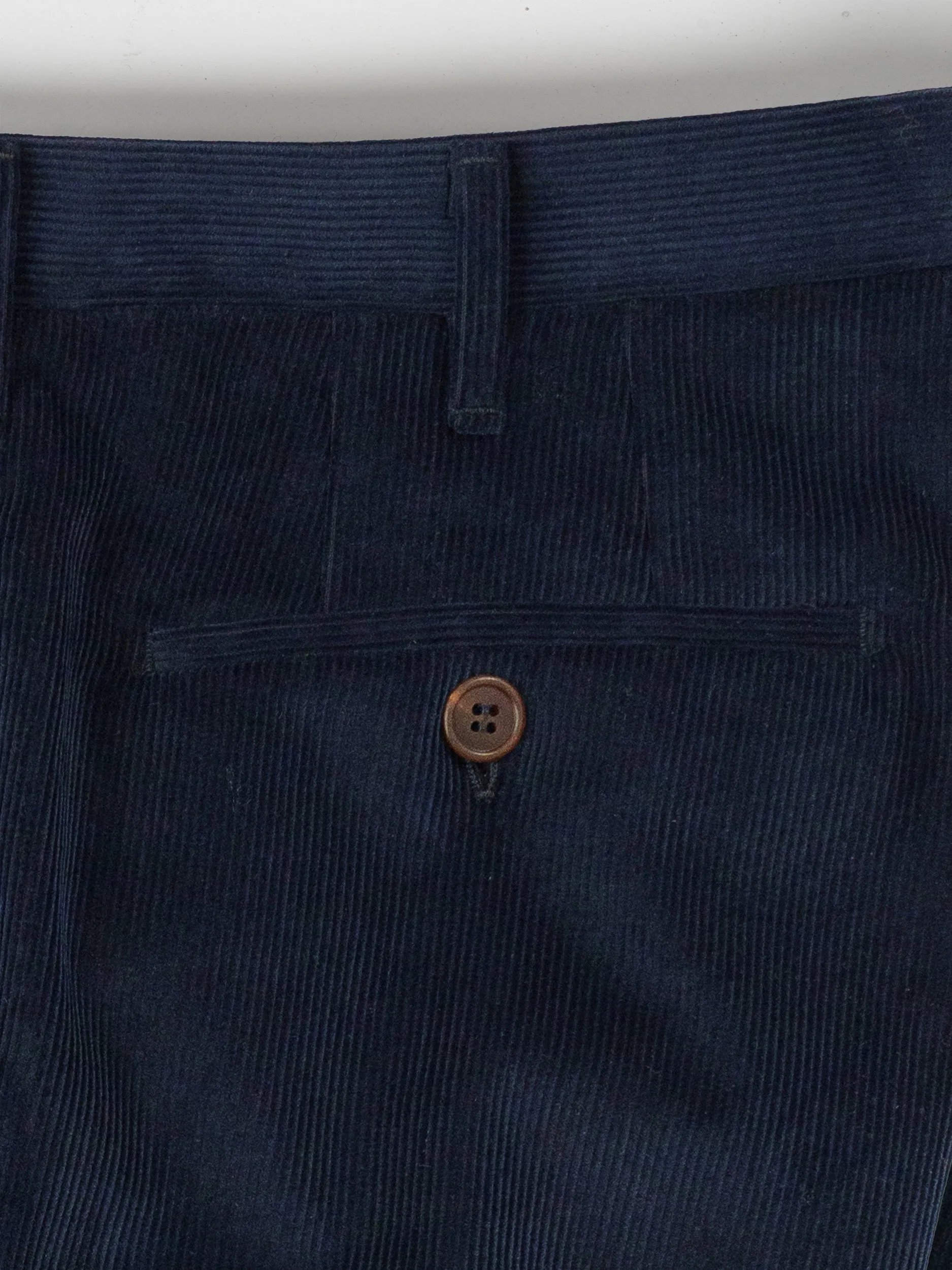 Dark blue corduroy medium wale trousers