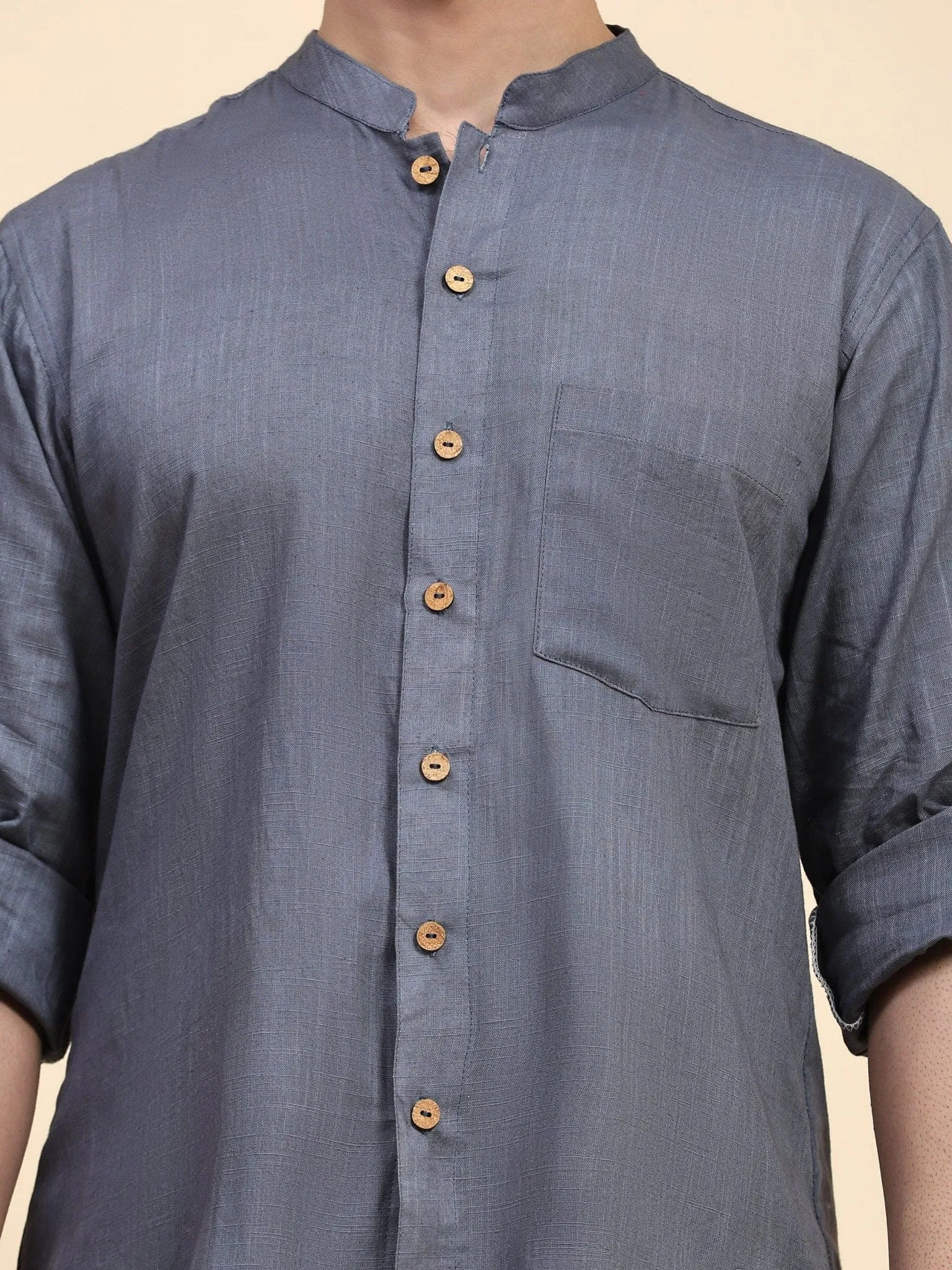 Dark Grey Cotton Shirt