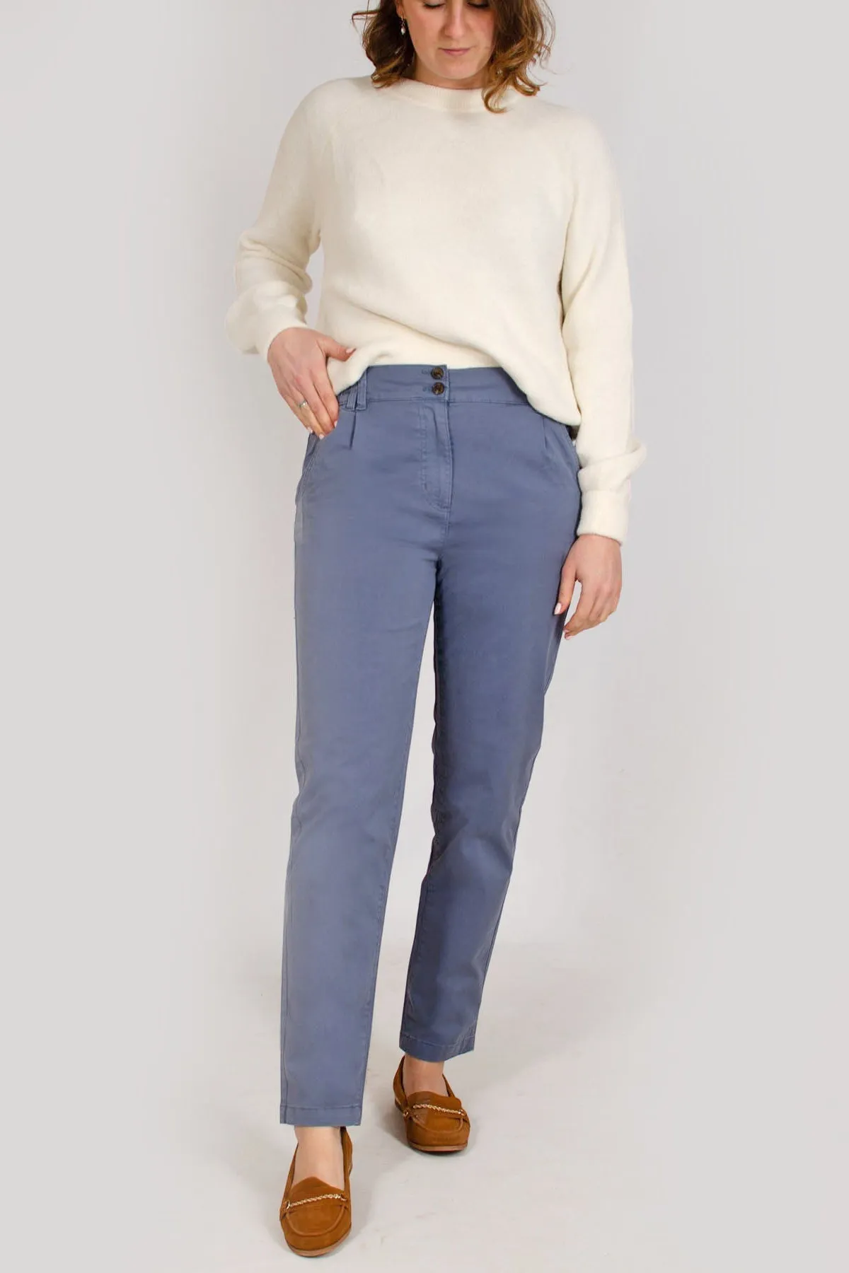 Elastic Waist Chino Trousers