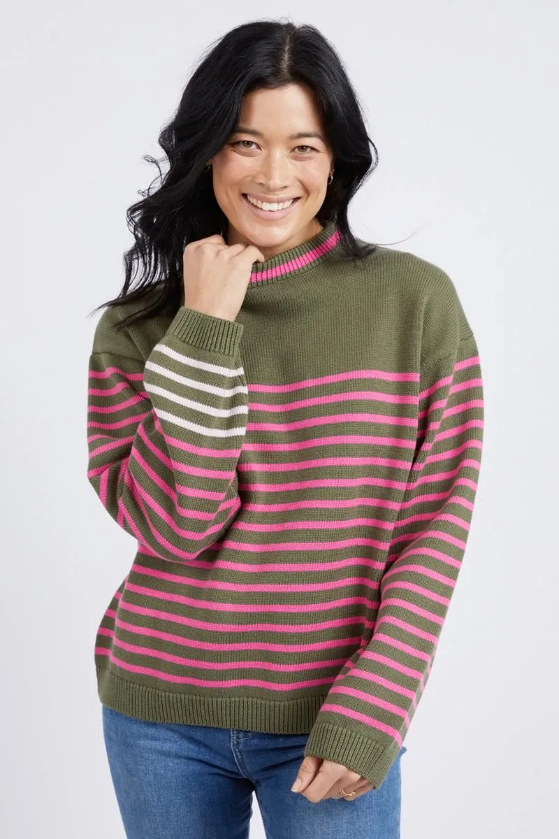 Elm - Penny Stripe Knit - Clover Pink Stripe