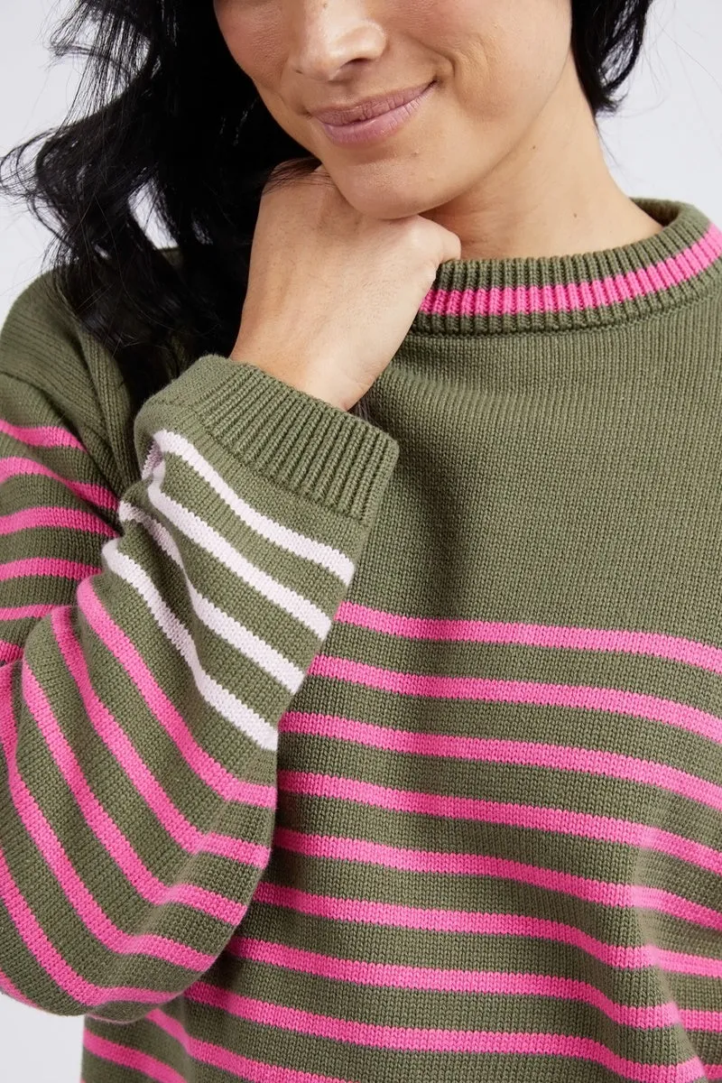 Elm - Penny Stripe Knit - Clover Pink Stripe