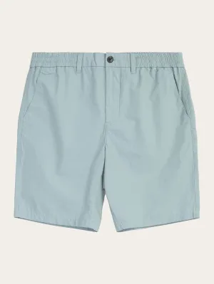 FIG loose poplin elastic waist string shorts - GOTS/Vegan - Gray Mist