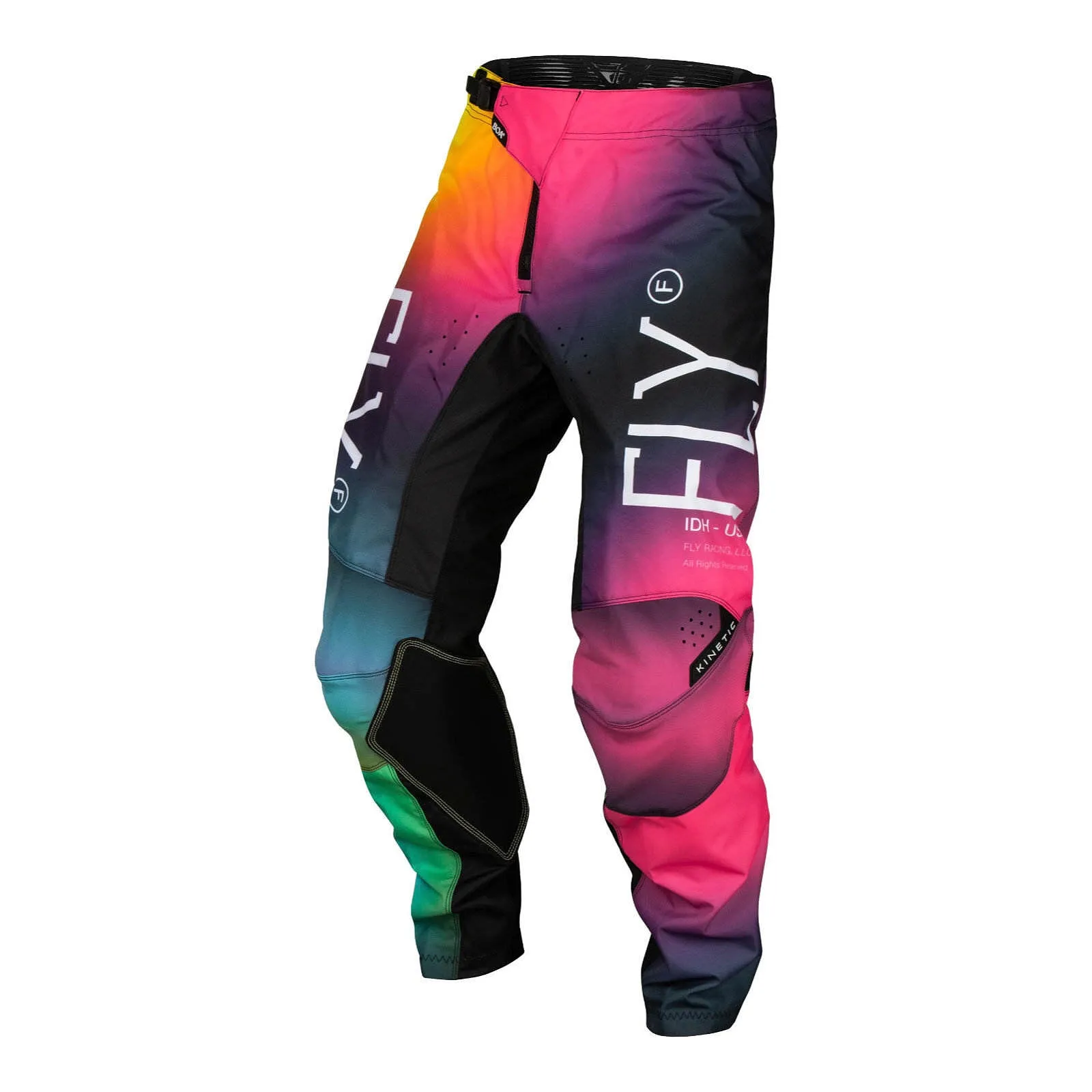 Fly Racing 2024 Youth Kinetic Pants - Fuscia / Electric Blue / Hi-Vis