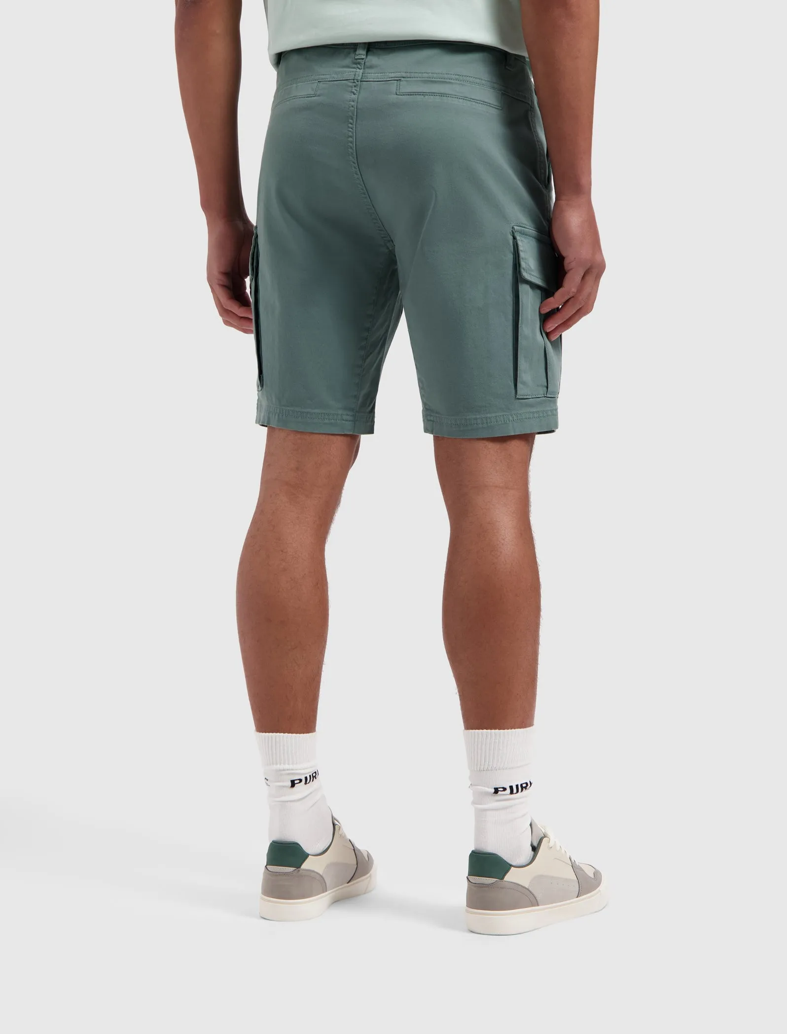 Garment Dye Cargo Shorts | Faded Green