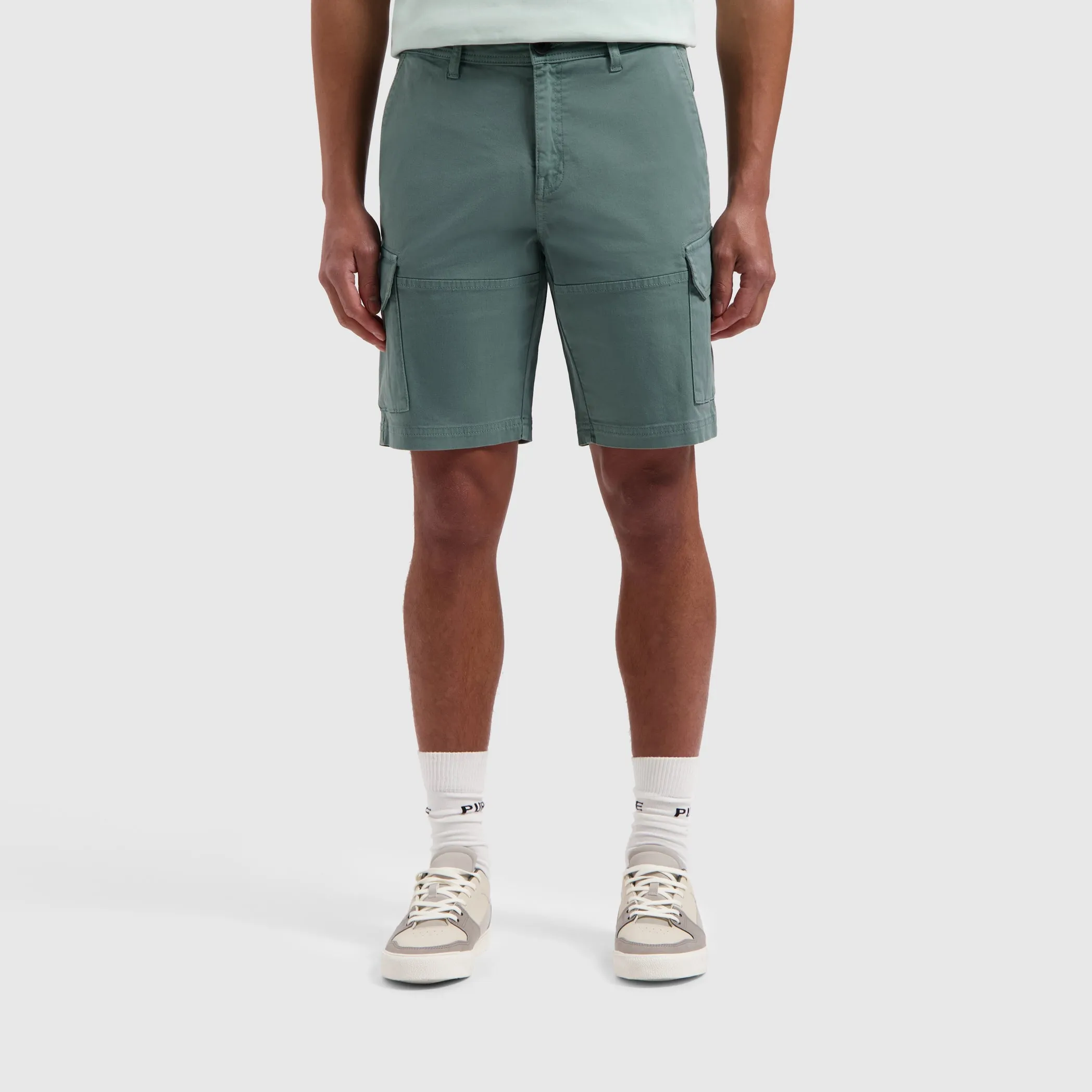 Garment Dye Cargo Shorts | Faded Green