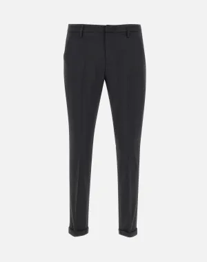 Gaubert Men's Black Wool Trousers