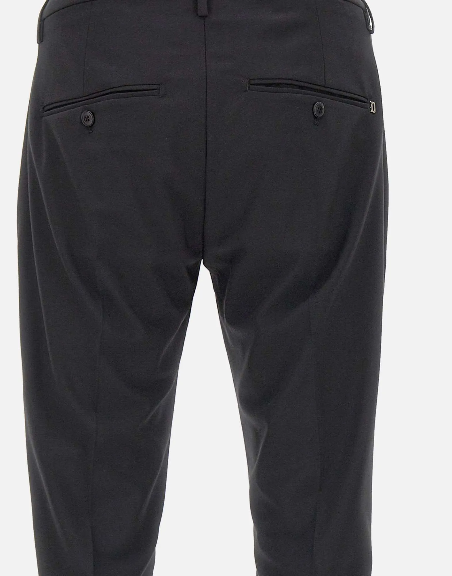 Gaubert Men's Black Wool Trousers