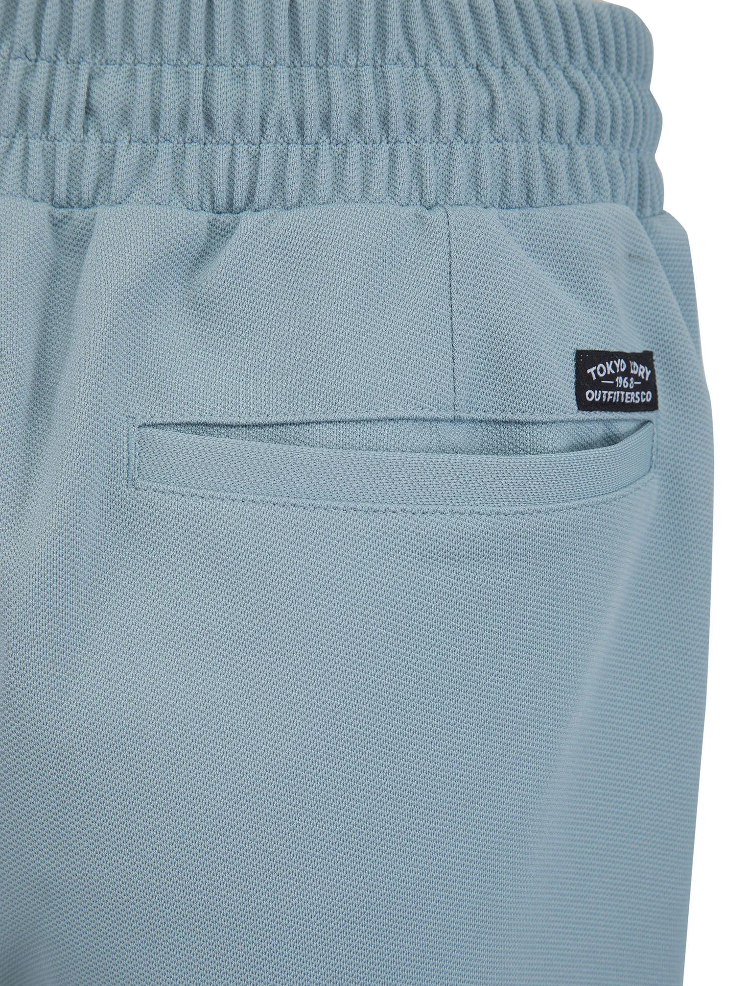 Gelato Stretch Fabric Jogger Shorts in Dusty Blue - Tokyo Laundry