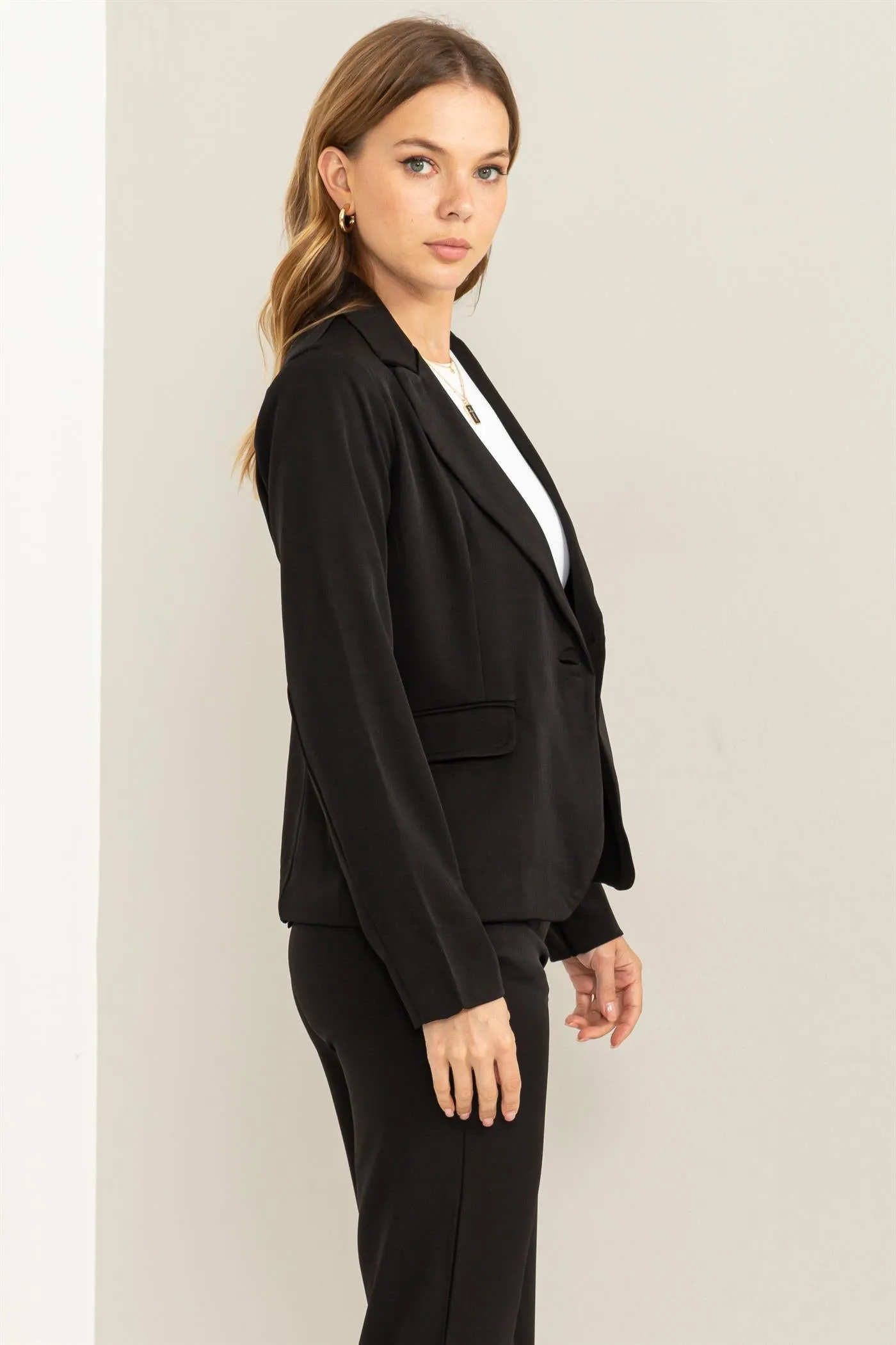 HF23E961-Classic Single-button Blazer