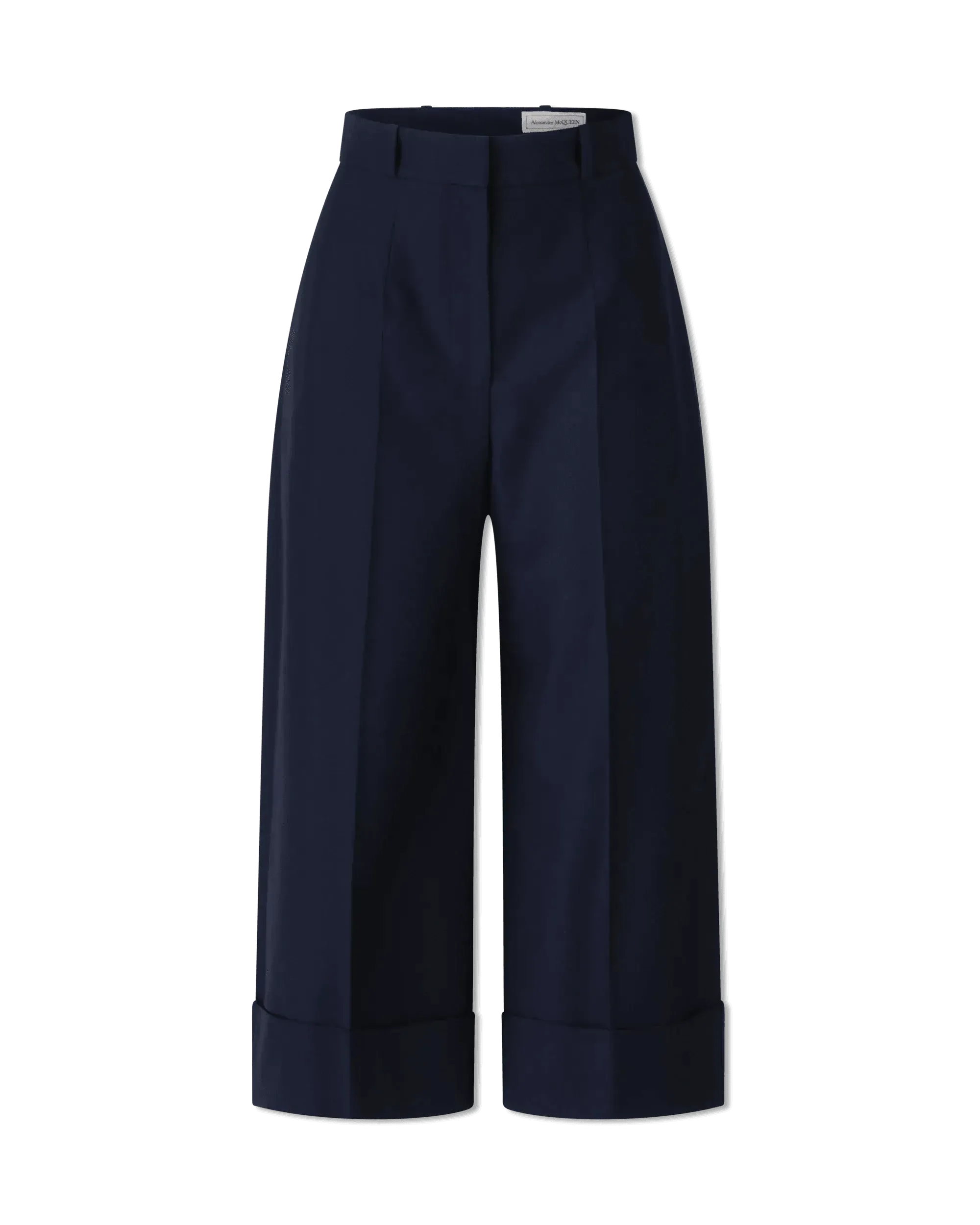 High-Waisted Wide-Leg Cropped Pants