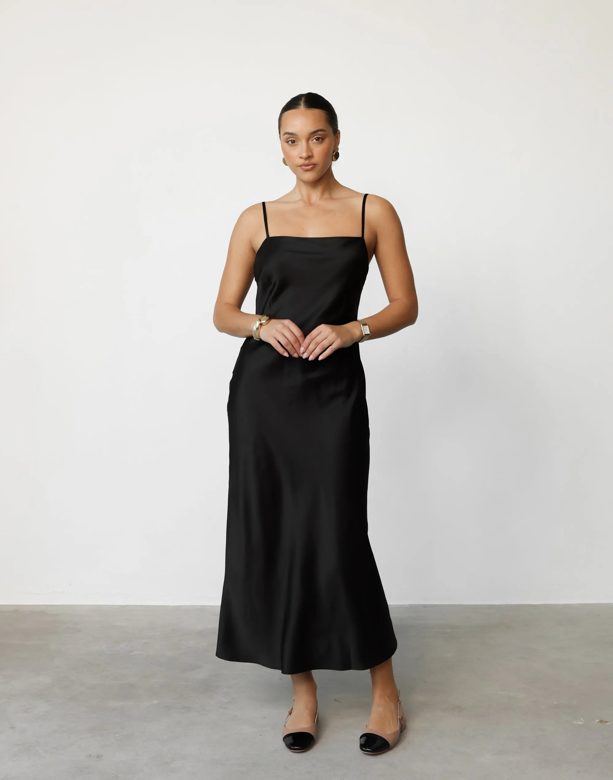 Idalia Midi Dress (Black)