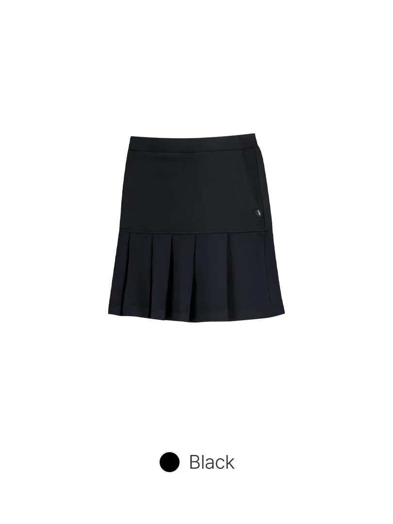 Junior Pique Half Pleated Skirt