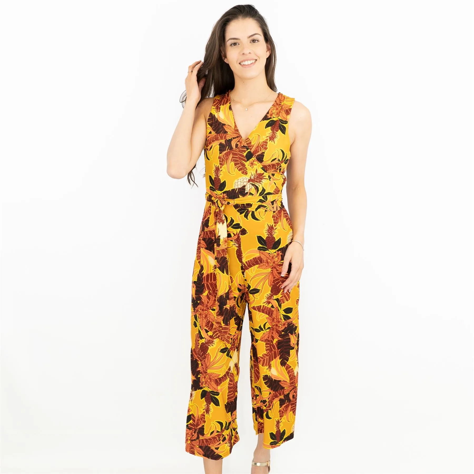 Karen Millen Batik Print Belted Jumpsuit