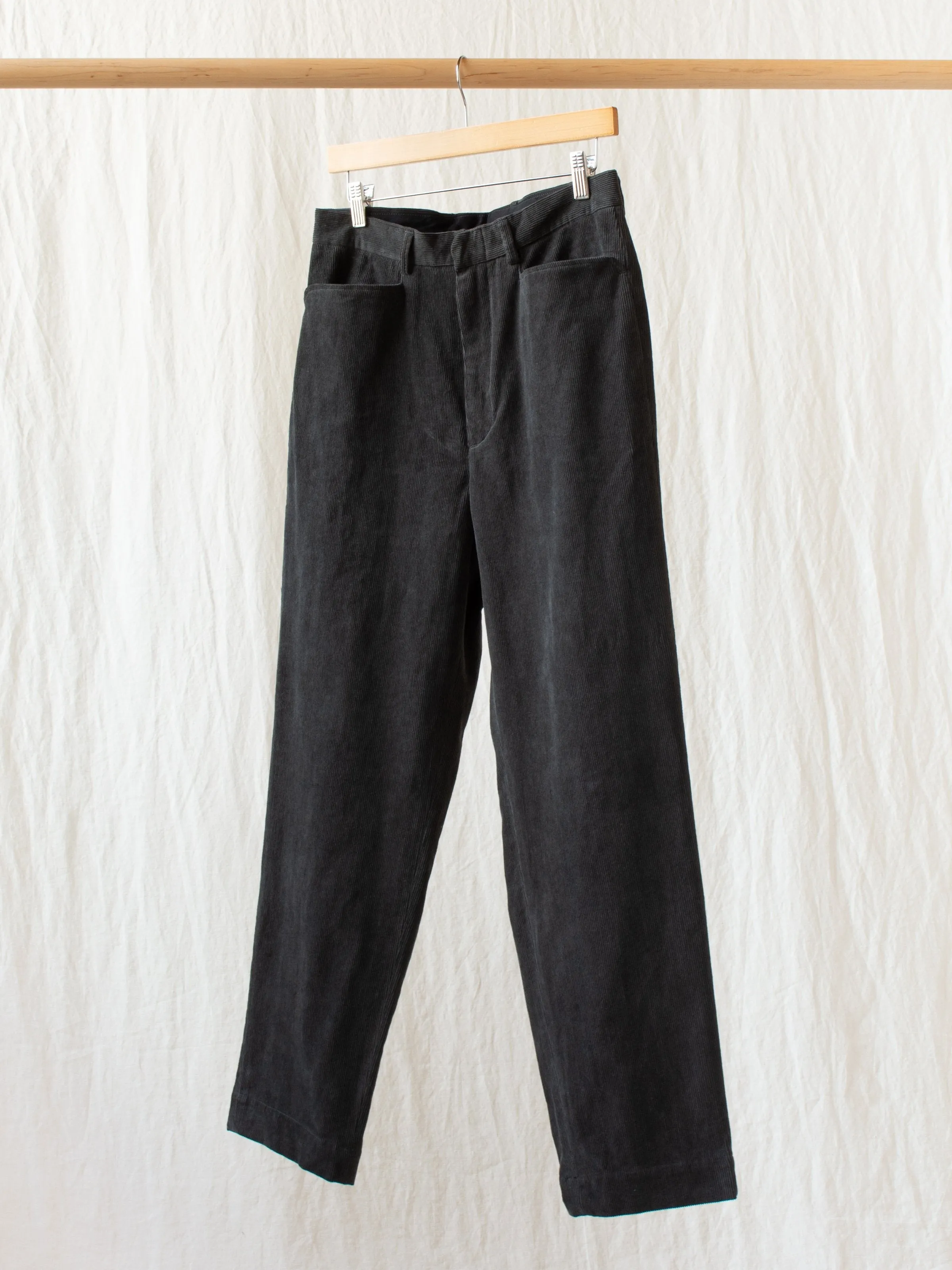 L-Pocket Corduroy Trousers - Charcoal