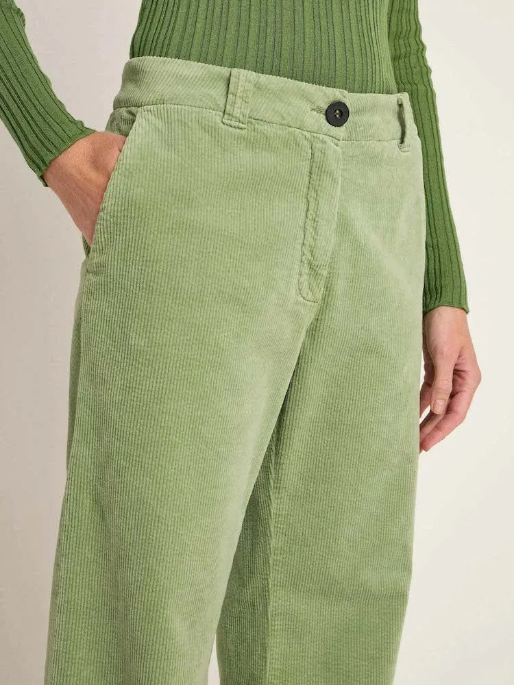 LANIUS 13979 Marlene corduroy trousers 678 sage women